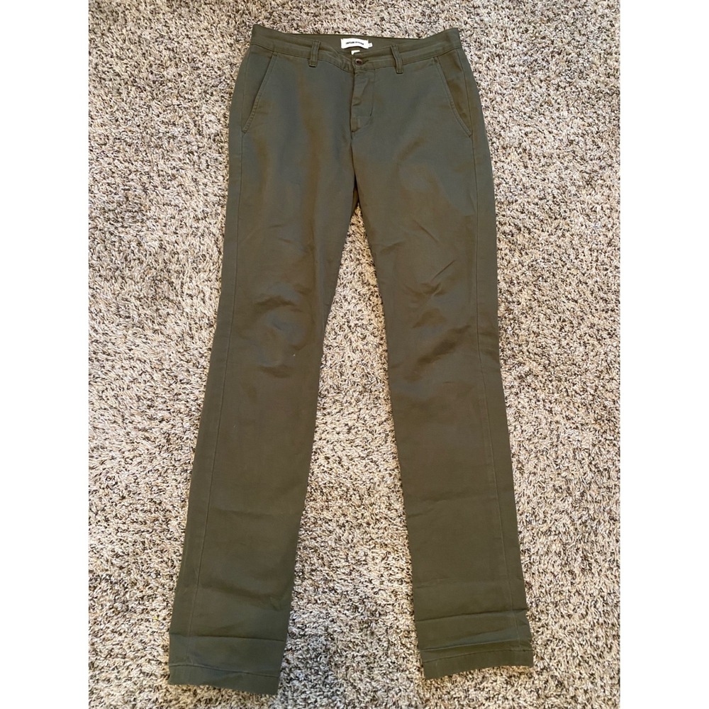 Taylor Stitch Slim Fit Chinos Mens 30 Olive Green Cotton Twill Pants